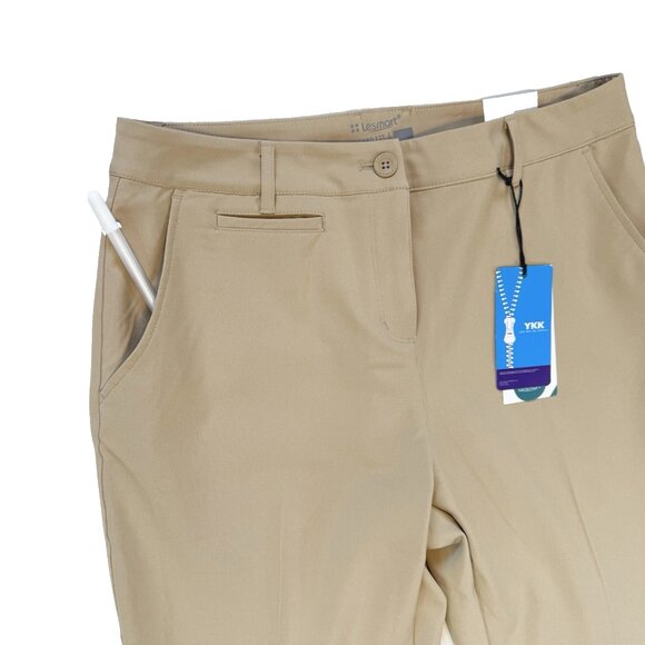 Lesmart Women Golf Pants Trouser Size 8 Khaki Straight Leg Lightweight NWT $99 - Picture 10 of 16